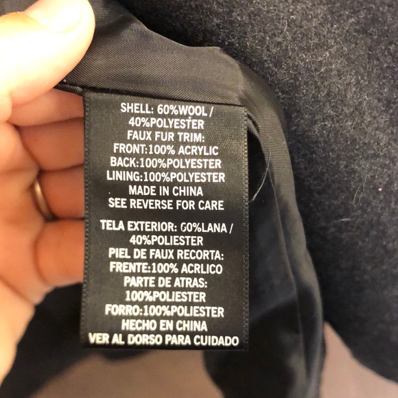 Wool charcoal color coat, 3t - Picture 6 of 6